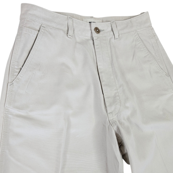 Buck Mason Womens Pants Size 29 Beige 100% Cotton Chinos Wide Leg High Rise - Picture 5 of 12